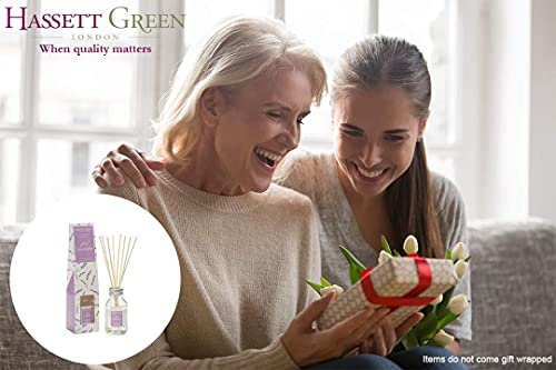 Just Lavender Fragrance Oil Reed Diffuser 100ml - Long Lasting Home Indoor Fragrance - with 8 Rattan Reeds