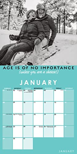 2023 Wrinklies Wit Square Hanging Wall Calendar - No Plastic - 12" x 12" Planner, Age, Elderly, Funny, Humorous, Organiser, Home, Family, Schedule, Agenda, Gift
