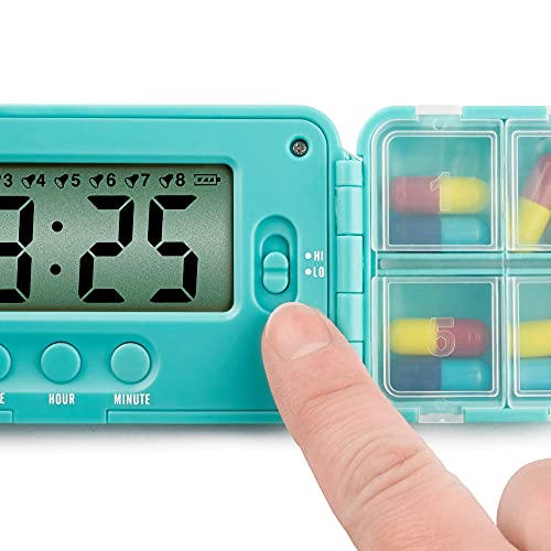 TabTime Super 8,Electronic Pill Timer-Reminder-Dispenser with up to 8 Audio & Visual Alarms Per Day. The Essential Medication Reminder for Parkinson's Sufferers