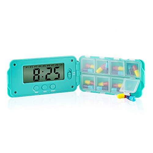 TabTime Super 8,Electronic Pill Timer-Reminder-Dispenser with up to 8 Audio & Visual Alarms Per Day. The Essential Medication Reminder for Parkinson's Sufferers