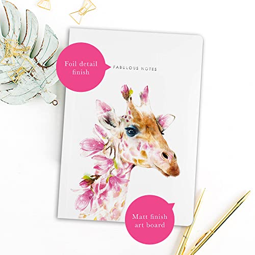 Lola Design - Wildlife Botanical Journal Notebook - Giraffe A5 Notebook - Beautiful Stationery