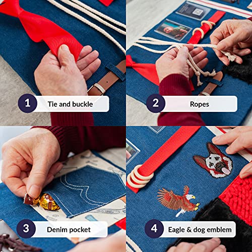 Fidget Blanket for Dementia | Calming & Comforting Dementia Activities for Seniors | Dementia Products for Elderly | Dementia Blanket | Helps Alzheimer’s, Dementia, Asperger’s, Anxiety