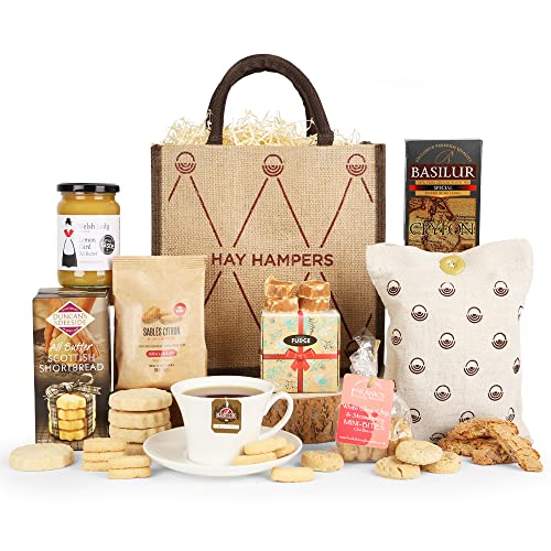 Traditional Tea Time Treats Hamper Box, Gifts For Women, Gifts For Men and Any Occasion