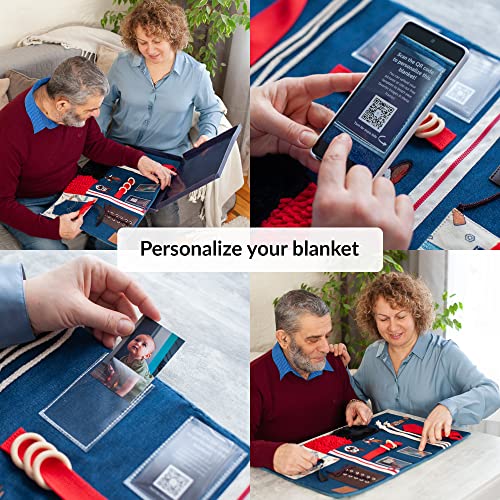 Fidget Blanket for Dementia | Calming & Comforting Dementia Activities for Seniors | Dementia Products for Elderly | Dementia Blanket | Helps Alzheimer’s, Dementia, Asperger’s, Anxiety