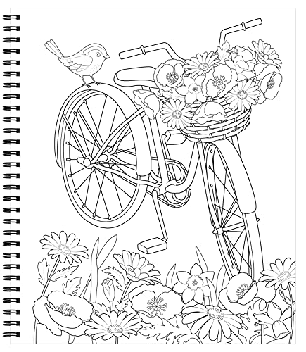 Large Print Easy Color & Frame - Garden (Adult Coloring Book)