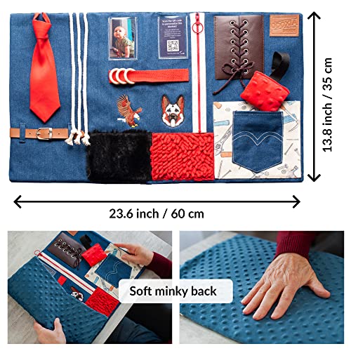 Fidget Blanket for Dementia | Calming & Comforting Dementia Activities for Seniors | Dementia Products for Elderly | Dementia Blanket | Helps Alzheimer’s, Dementia, Asperger’s, Anxiety